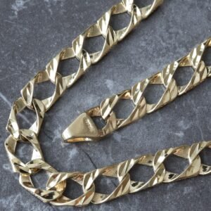 7.8mm Square Edge Diamond Cut Casting Links Chain