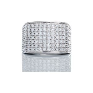 2.00ctw Seven Row Diamond Rectangle Forefront 10k White Gold