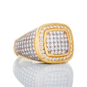 Cushion Forefront Full Cubic Pave W/ Slight Dome Ring