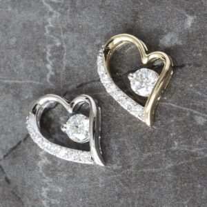 0.40ctw Open Diamond Heart Pendant