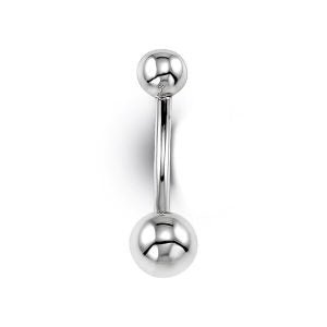 High Polished Double Ball End Belly Ring