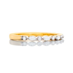0.25ctw Alternating Marquise and Round lab Diamond Stacker Band