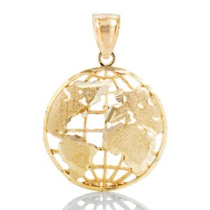 World /  Globe Sandblast with Diamond Cut Finishing