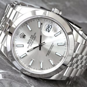Rolex Datejust 41 Silver Dial Smooth Bezel Jubilee Bracelet