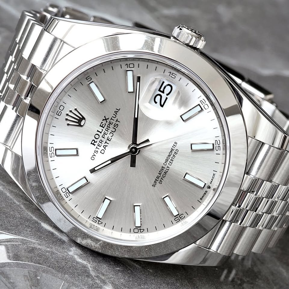 Rolex Datejust 41 Silver Dial Smooth Bezel Jubilee Bracelet