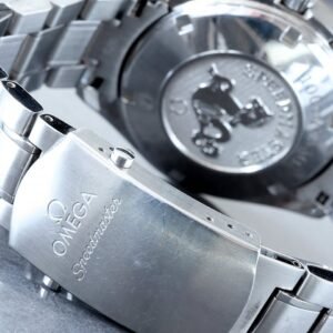 Omega Speedmaster Date Blue Dial Steel Bracelet Automatic Mechanical Watch 40mm