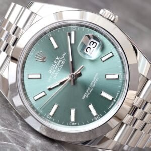Brand New 2026 Rolex Datejust 41 Mint Green Dial Smooth Bezel Jubilee Bracelet